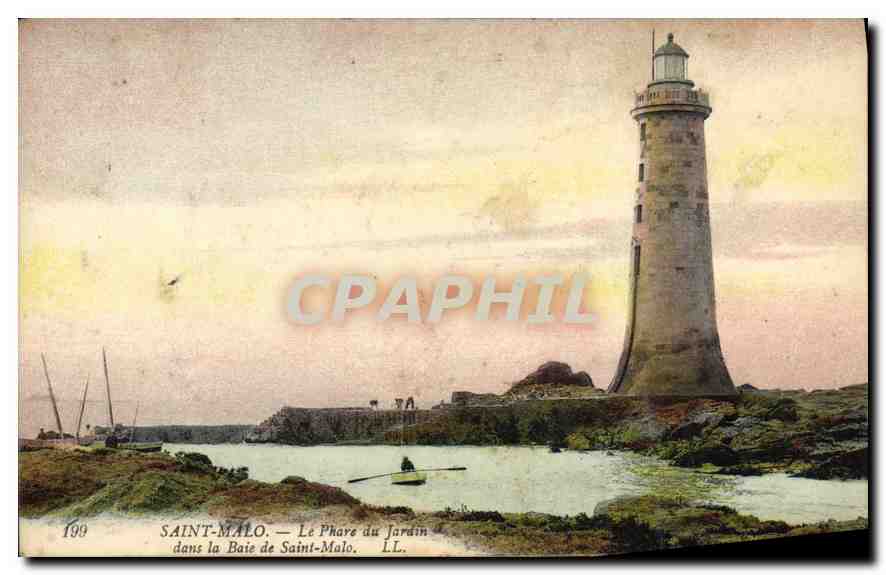 CPA Saint Malo Le Phare du Jardin dans la Base de Saint Malo 