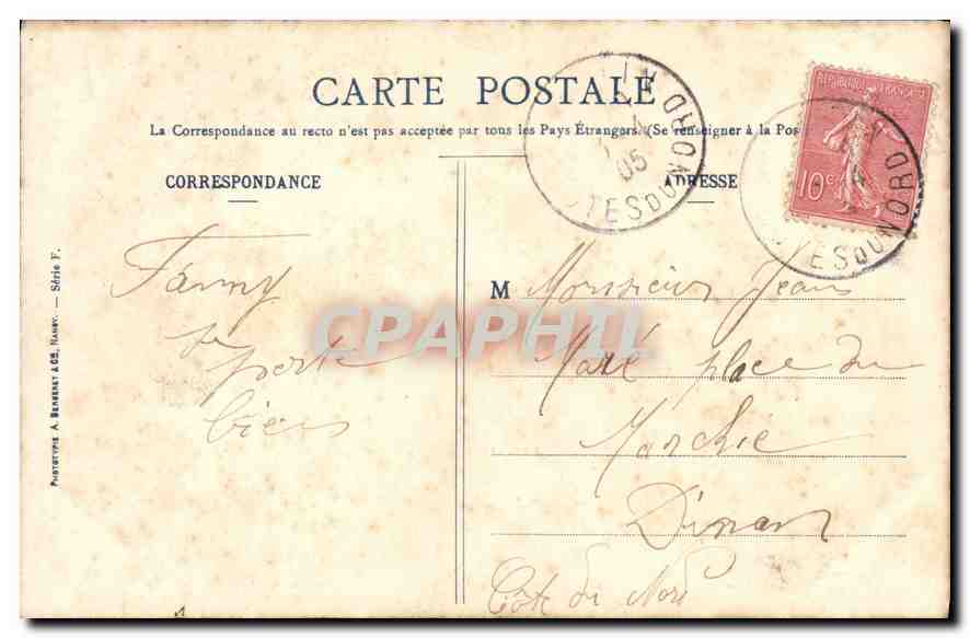 Femme émergeant d'un œuf — PAQUES — Éditeur A. Bézard & Cie, série F. — Rückseite