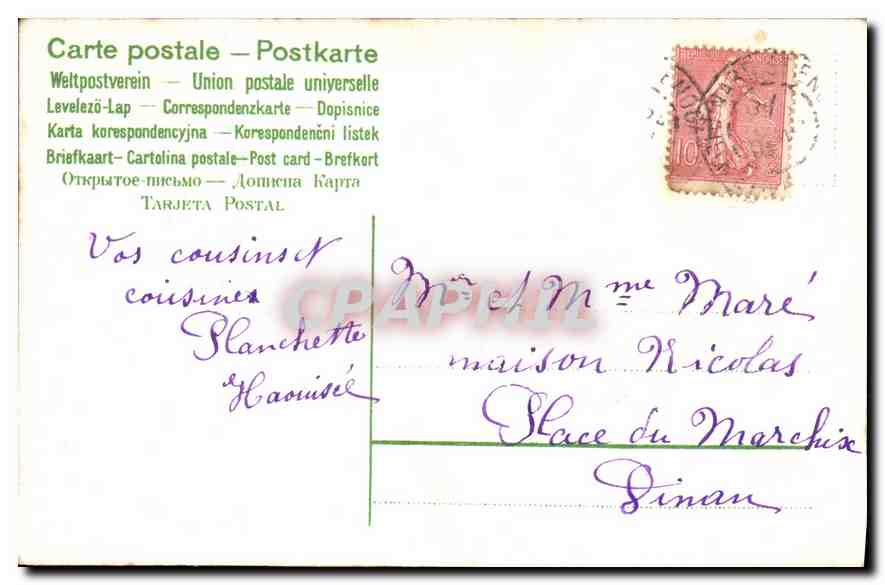 CPA Bonne Fete Fleurs — Back