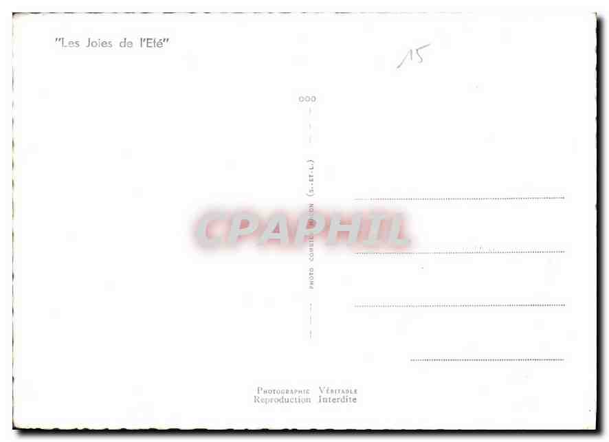 CPA Les Joies de l'Ete Enfant — Verso