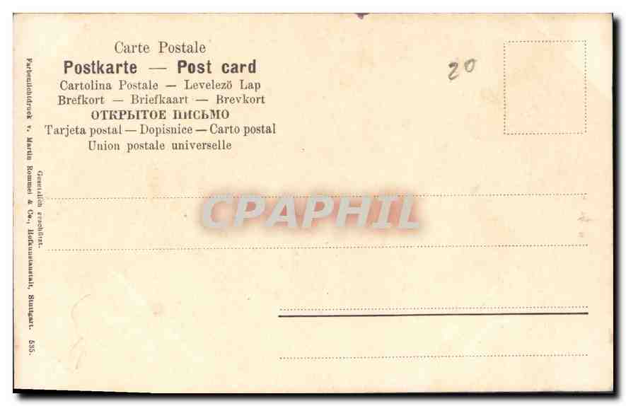 CPA Fantaisie Fleurs — Rückseite