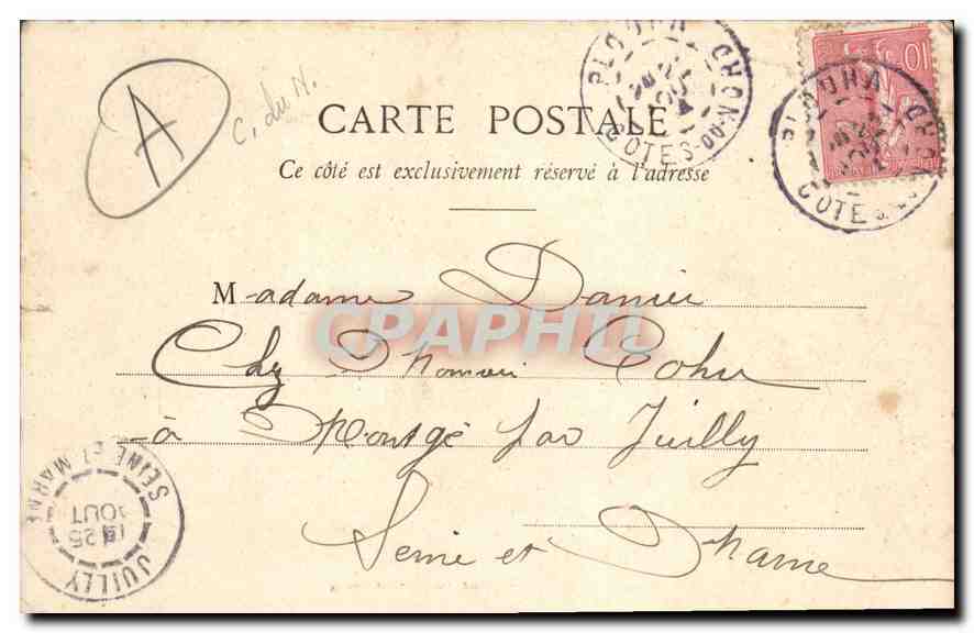 CPA Tregastel Le Calvaire  — Verso