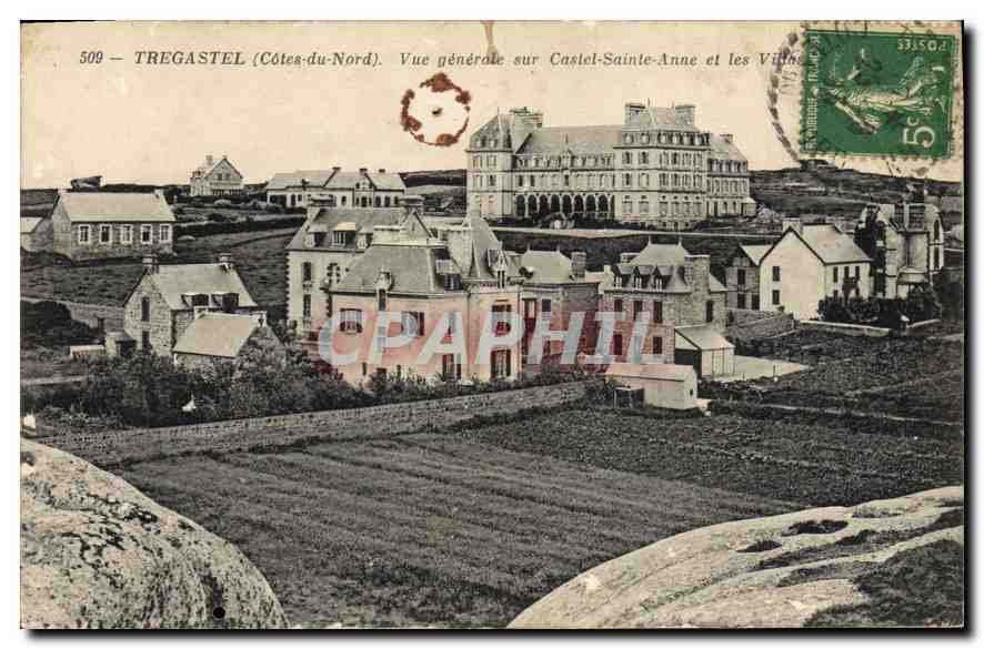 TREGASTEL (Côtes-du-Nord) — Vue générale sur Castel-Sainte-Anne et les Villes — CPAPHIL 509