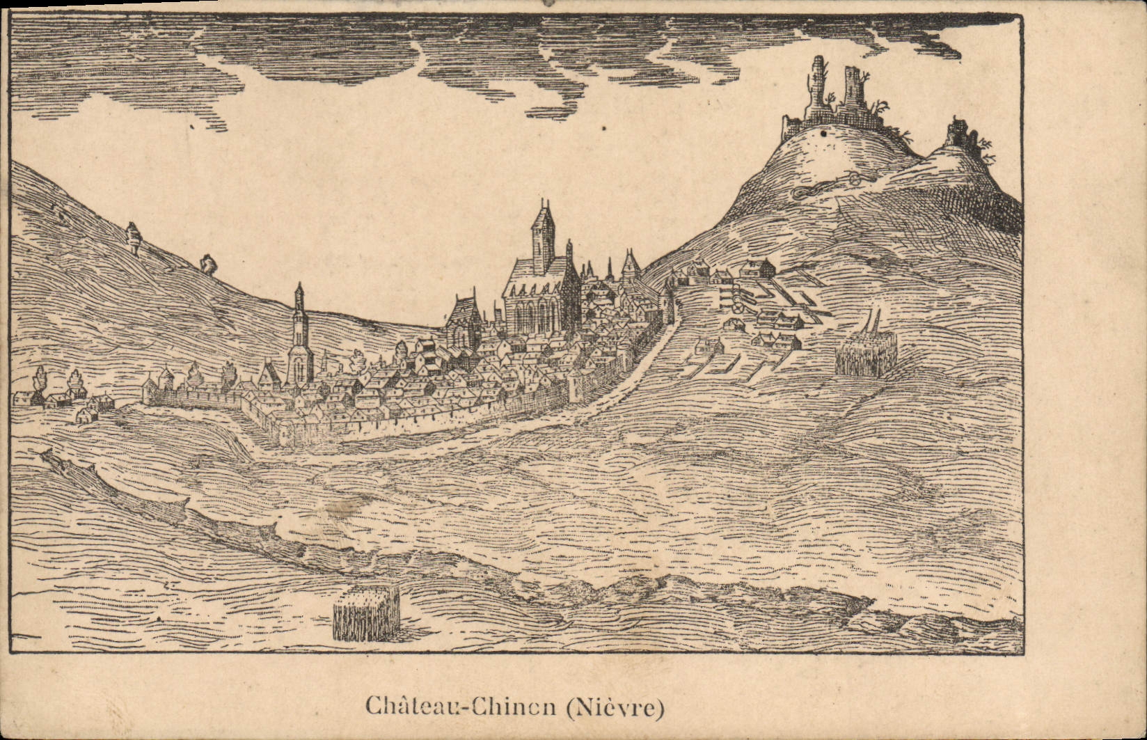 CPA Chateau Chinen Nievre 