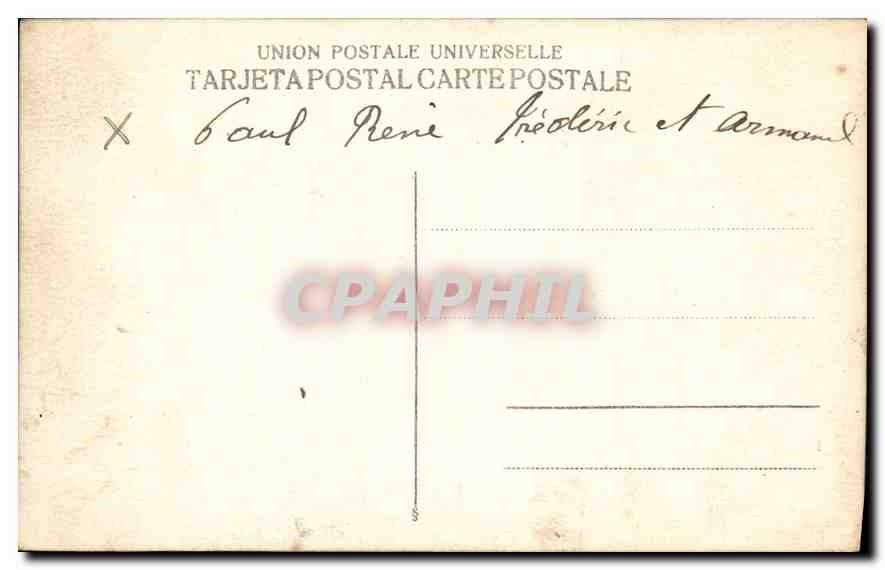CARTE PHOTO Famille Eglise — Verso