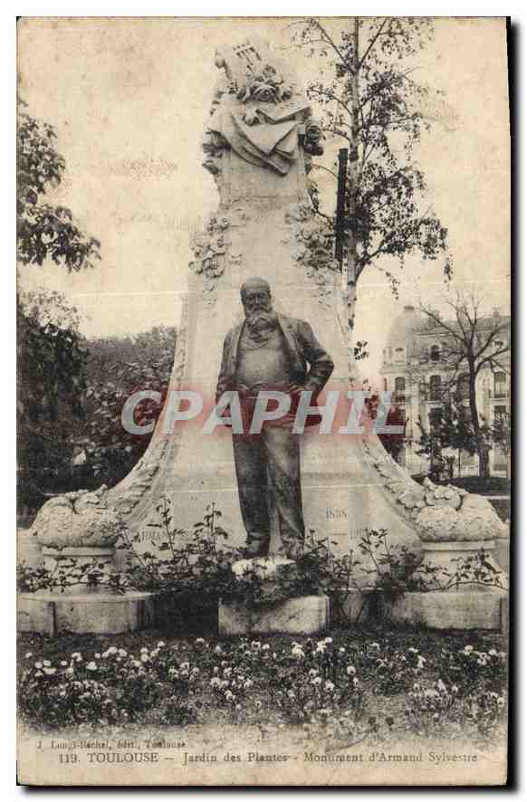 CPA Toulouse Jardin des Plantes Monument d'Armand Sylvestre 
