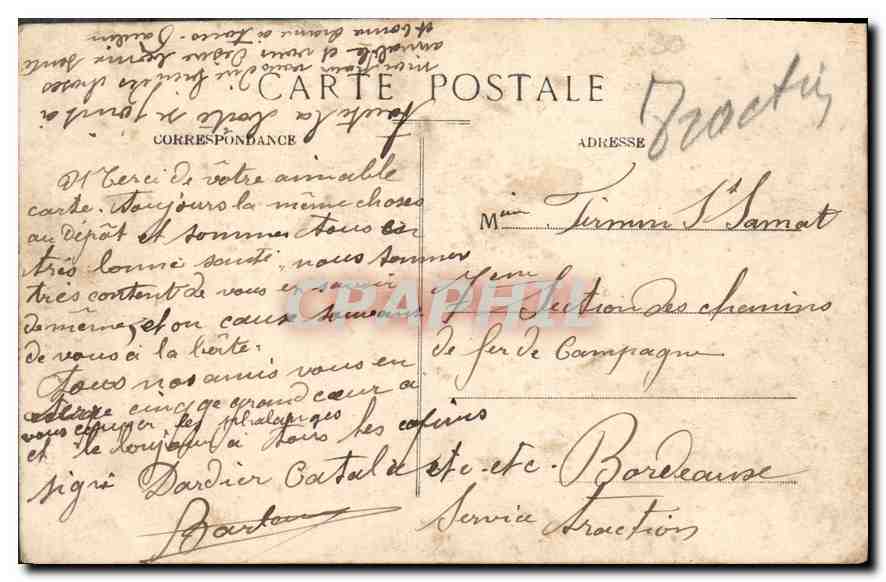 CPA Toulouse Jardin des Plantes Monument d'Armand Sylvestre  — Verso