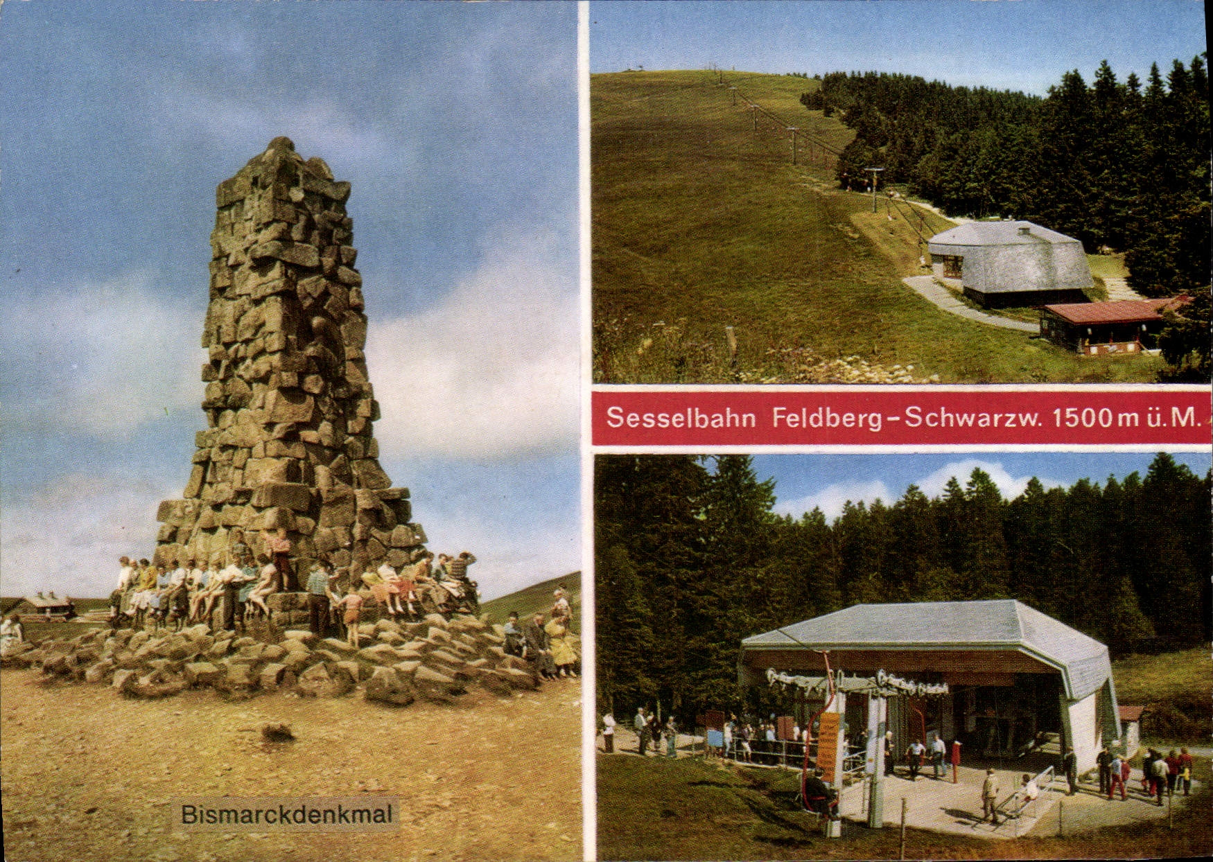 CPA Sesselbahn Feldberg Schwarzw Bismarckdenkmal 