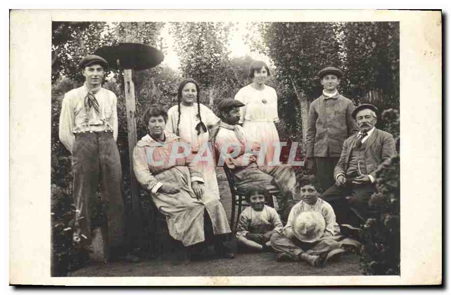 CARTE PHOTO Famille
