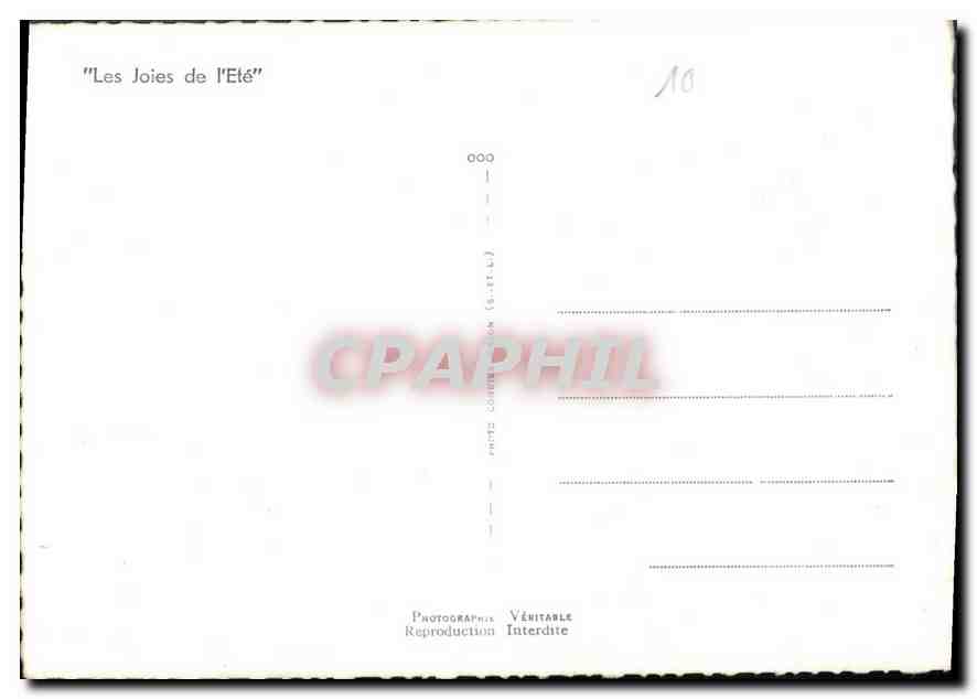 CPA Les Joies de l'Ete Enfants — Rückseite