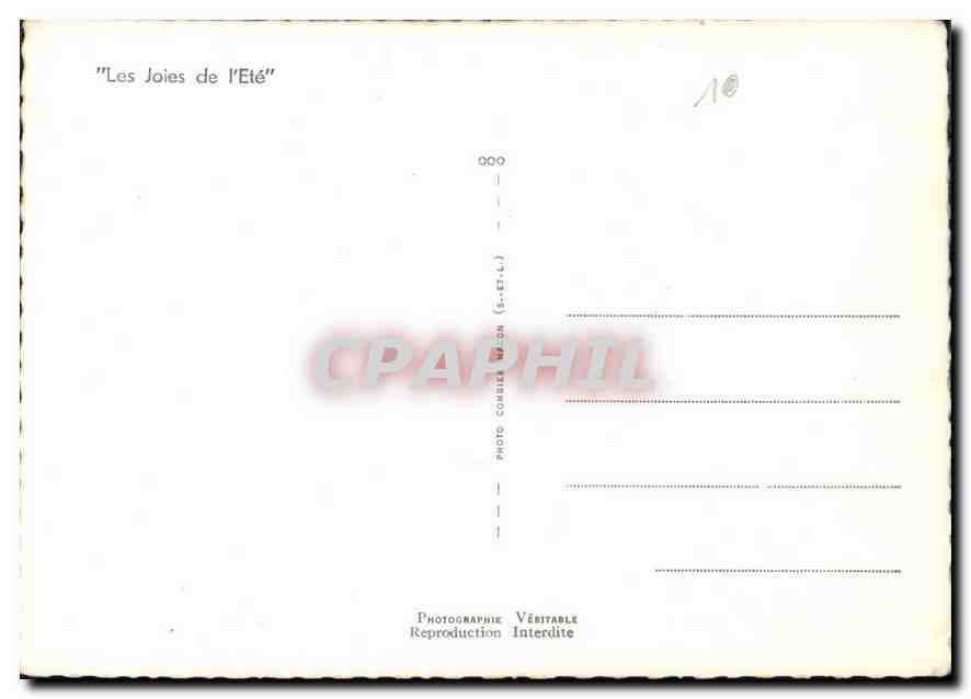CPA Les Joies de l'Ete Enfants — Verso
