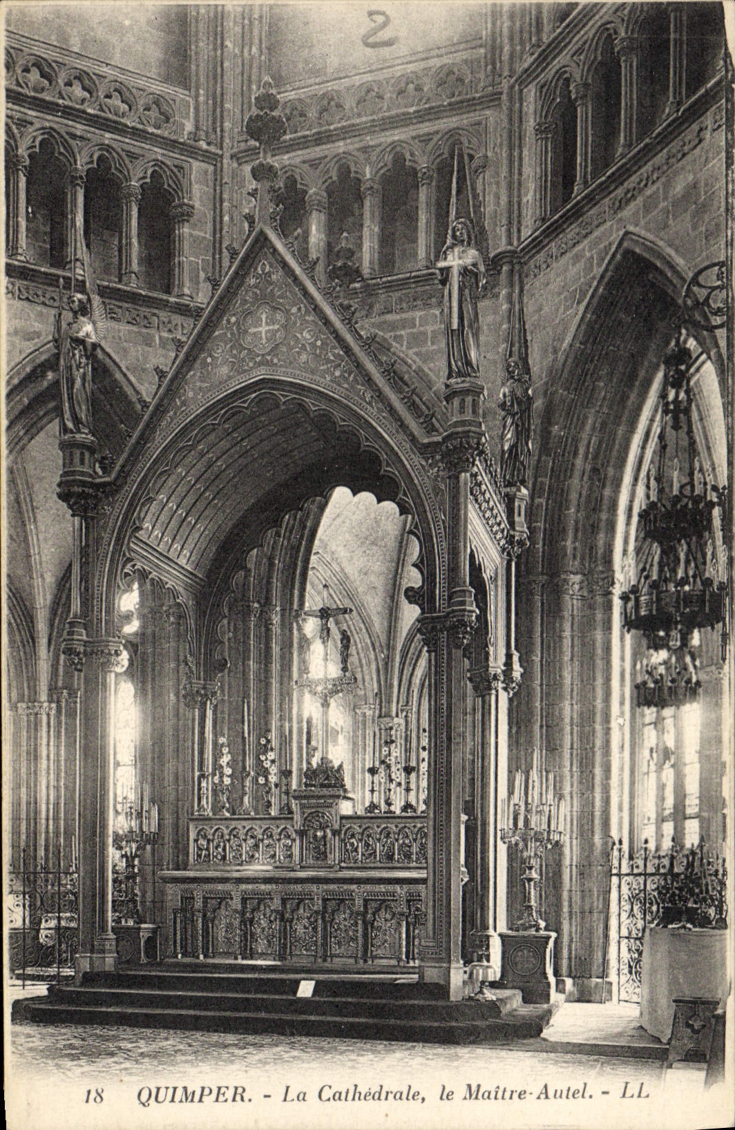 CPA Quimper La Cathedrale le Maitre Autel LL 