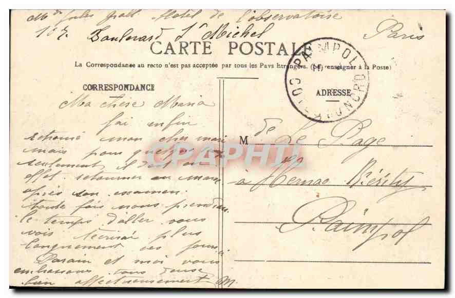 CPA Paris Place du Parvis Notre Dame  — Verso