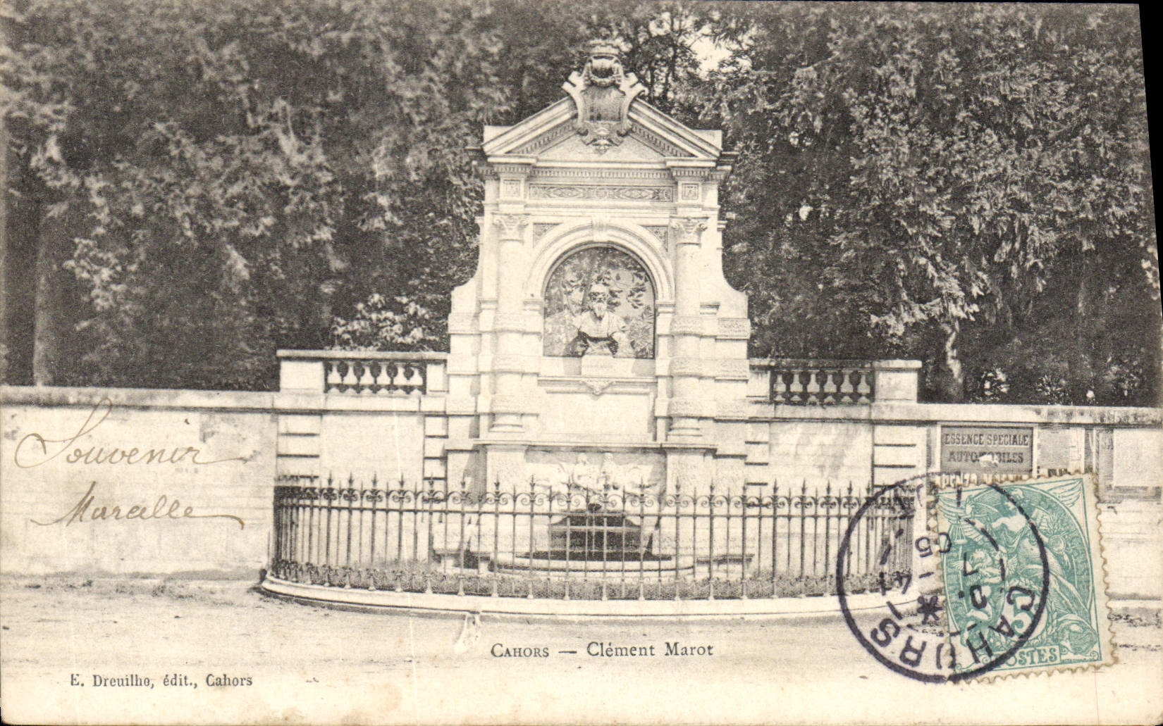 Cahors — Clément Marot — Fontaine ornée — E. Dreuilhe, édit., Cahors