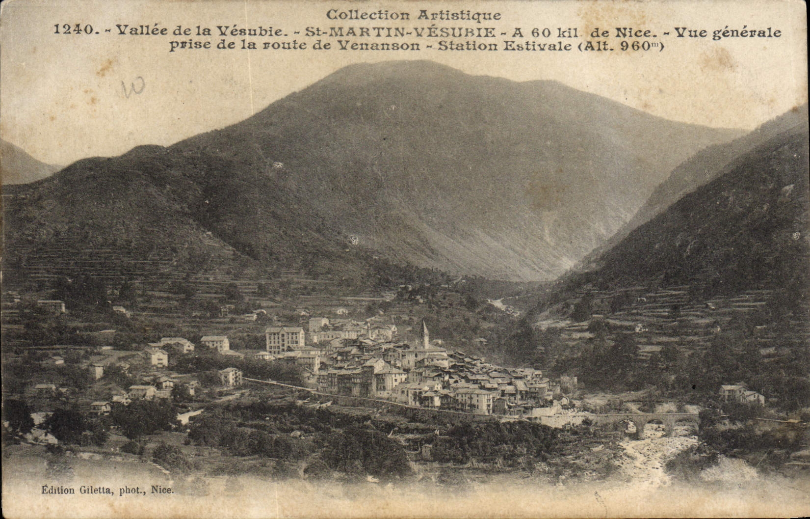 Vallée de la Vésubie — St-Martin-Vésubie — Édition Giletta, Nice, n°1240