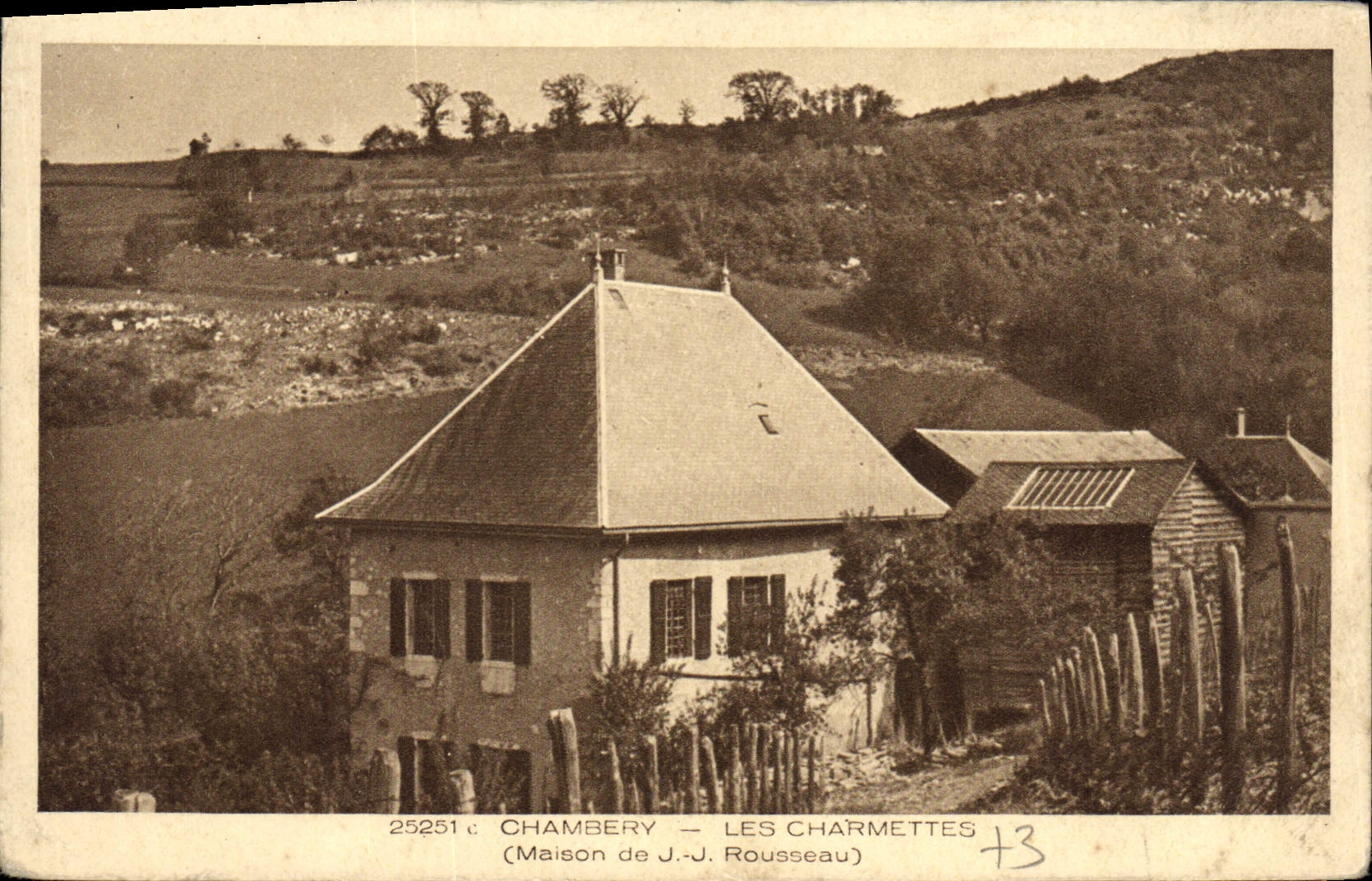 CPA Chambery Les Charmettes Maison de J J Rousseau 