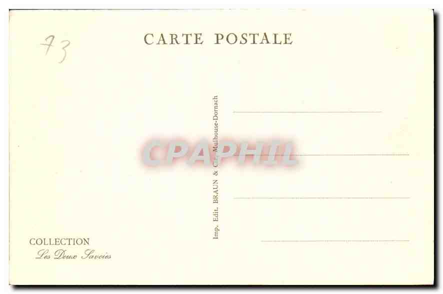 CPA Chamonix Savoy Palace  — Verso