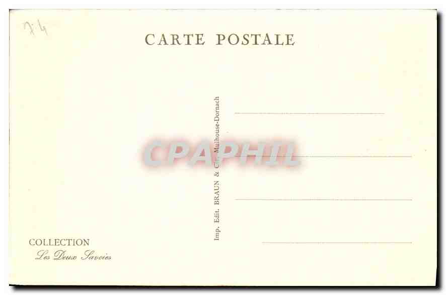 CPA Chamonix Savoy Palace  — Verso