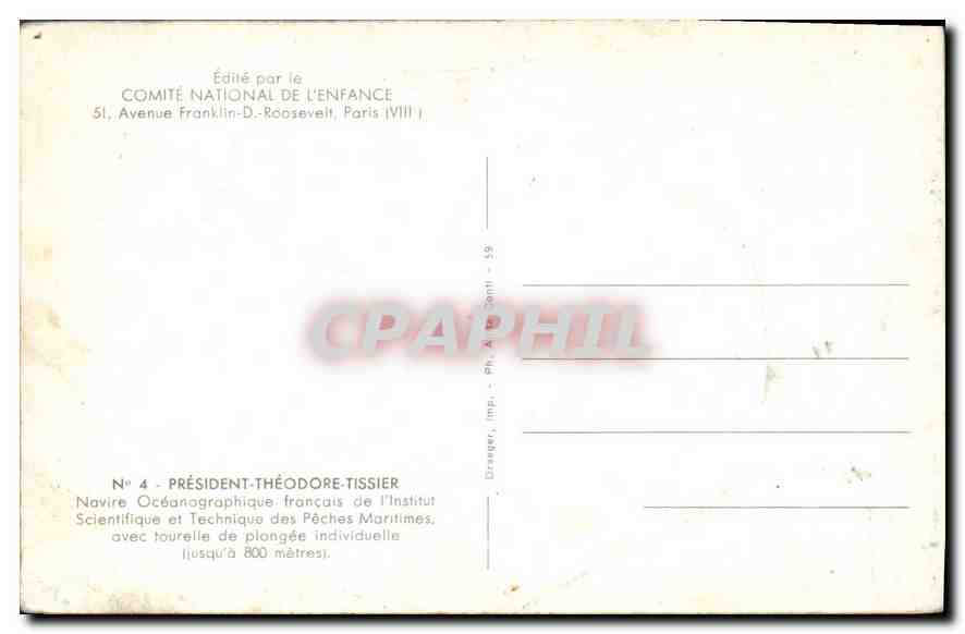 CPA President Theodore Tissier Bateau — Back