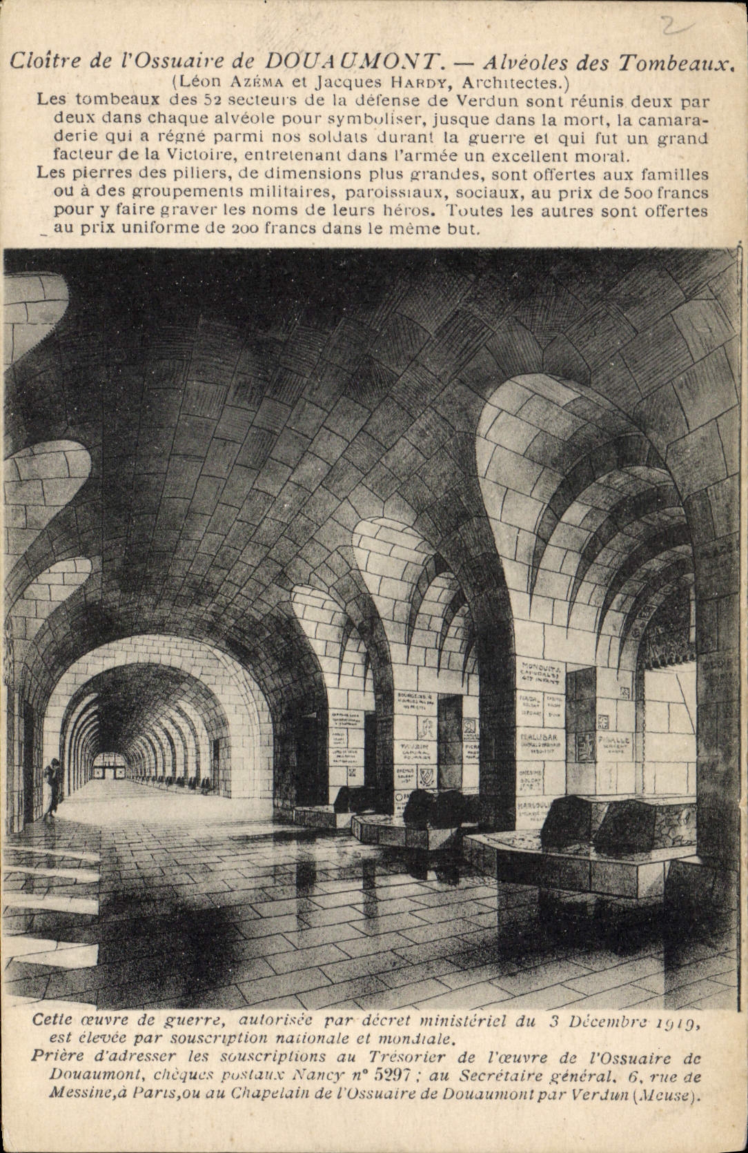 CPA Cloitre de l'Ossuaire de Douaumont Alveoles des Tombeaux 