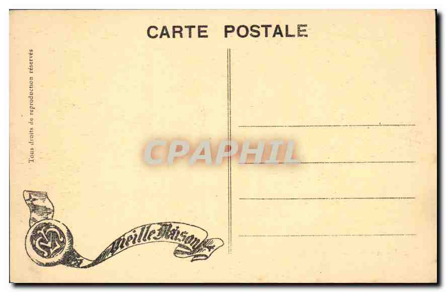 CPA Dinan Rez de Chaussee de la Vieille Maison  — Rückseite