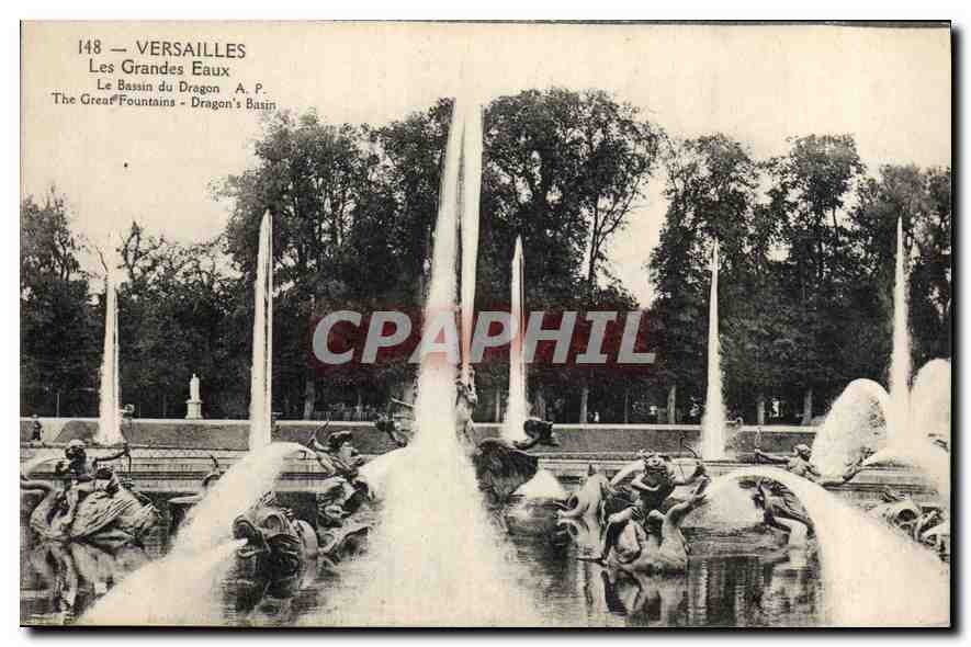 CPA Versailles Les Grandes Eaux Le Bassin du Dragon A P 