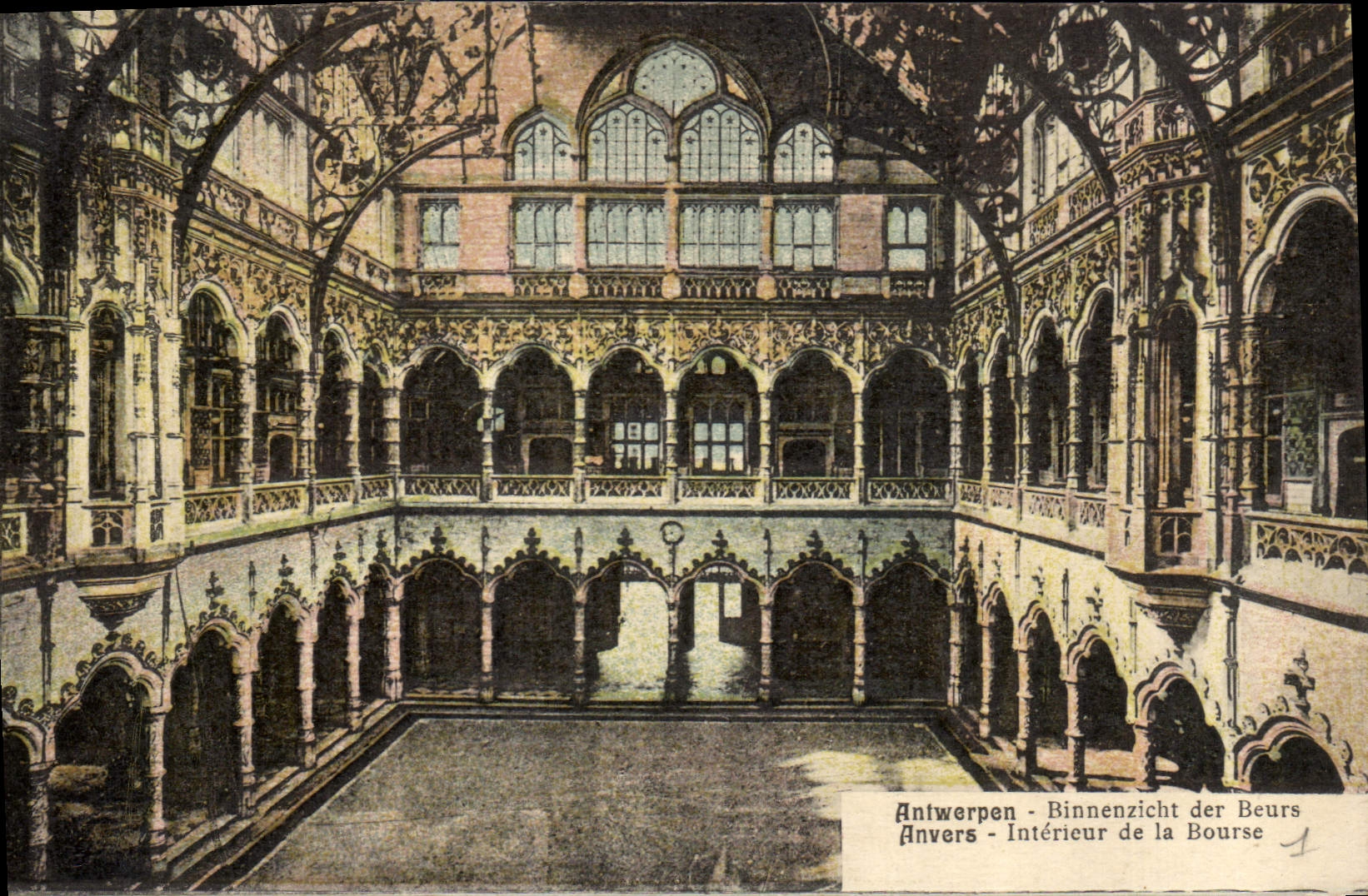CPA Antwerpen Binnenzicht der Beurs Anvers Interieur di la Bourse 