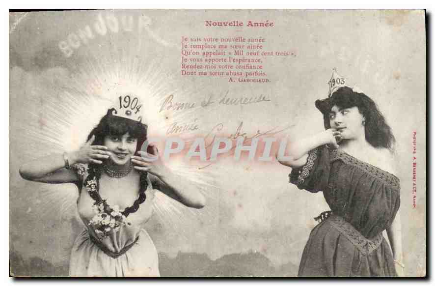 CPA Nouvelle Annee Femmes