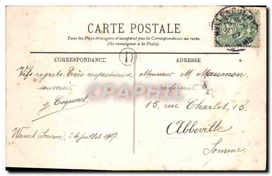 CPA Paris Les Buttes Chaumont Le Pont suspendu et le Belvedere  — Rückseite