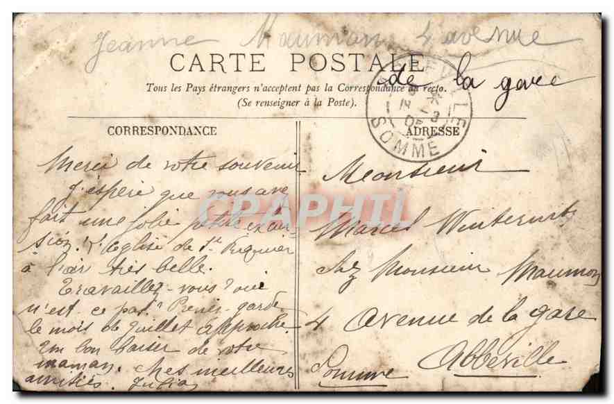 CPA Paris Notre Dame — Rückseite
