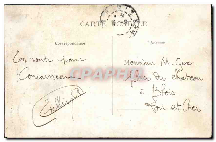 CPA Bretagne Quimperle Interieur Eglise Ste Croix Jubee  — Rückseite
