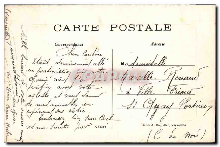 CPA Versailles Bassin du Dragon  — Verso