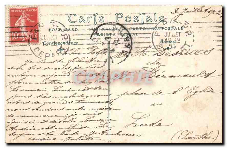 CPA Paris Eglise Notre Dame Chimeres  — Rückseite