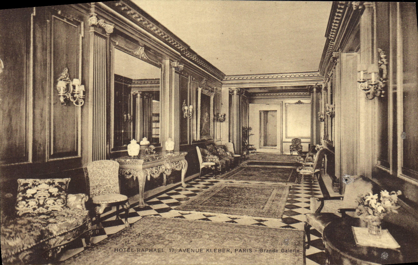 CPA Hotel Raphael Avenue Kleber Paris Grande Galerie 
