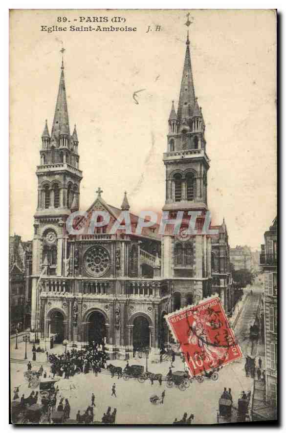 CPA Paris Eglise Saint Ambroise 