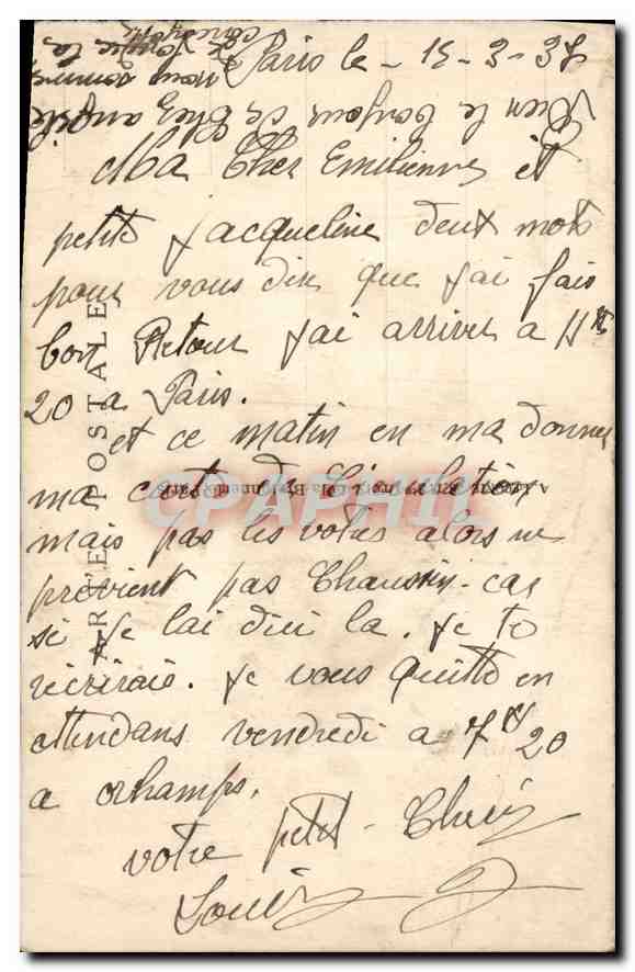 CPA Paris Le Tombeau de Napoleon 1er aux Invalides  — Rückseite