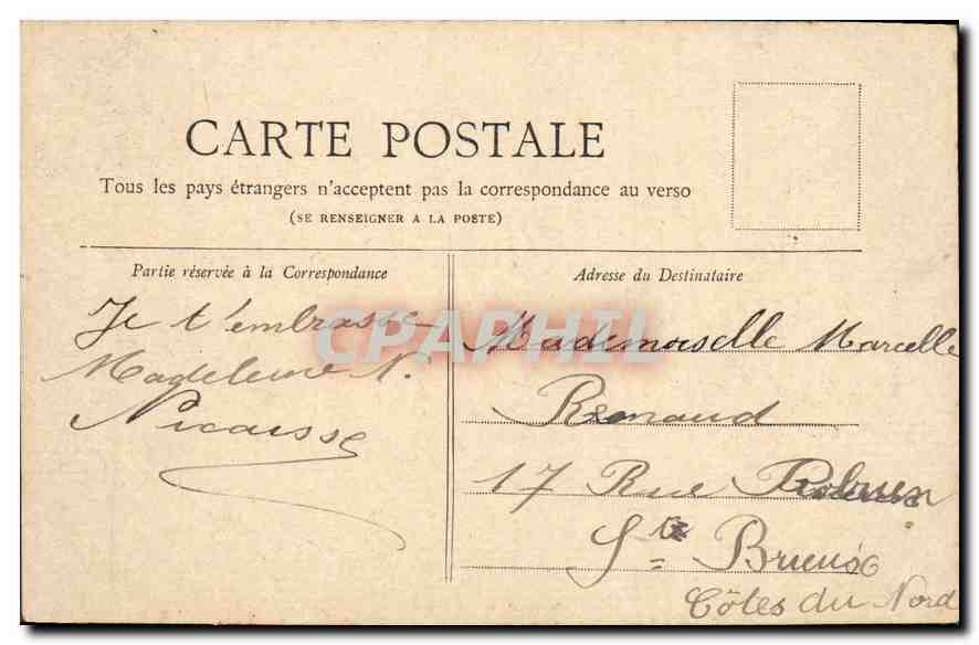 CPA Paris L'Hotel de Ville  — Rückseite
