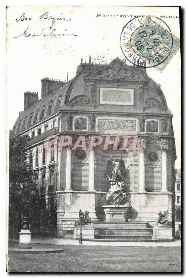CPA Paris Fontaine St Michel 
