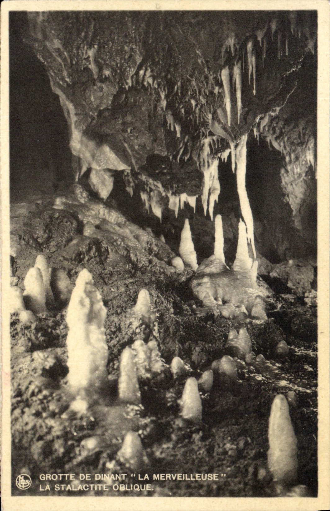 Grotte de Dinant "La Merveilleuse" — stalactites et stalagmites — éditeur NLS, n° de série non visible