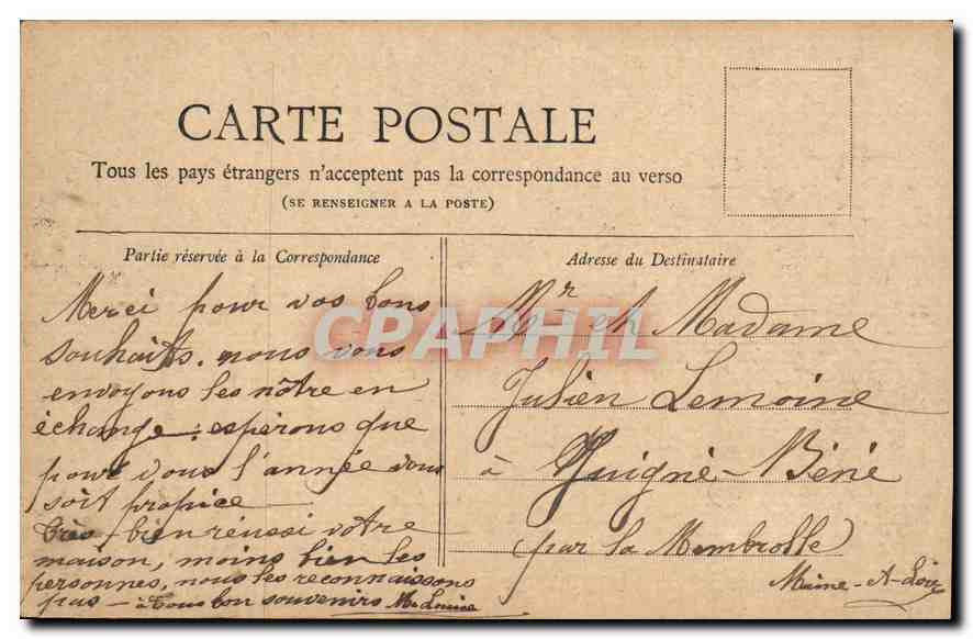 CPA Paris Les Champs Elysees  — Verso