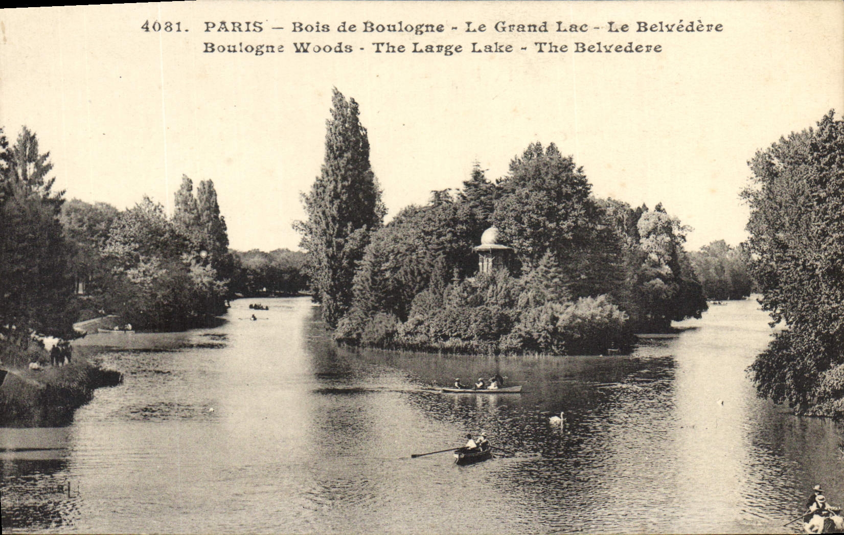 Paris - Bois de Boulogne - Le Grand Lac - Le Belvédère