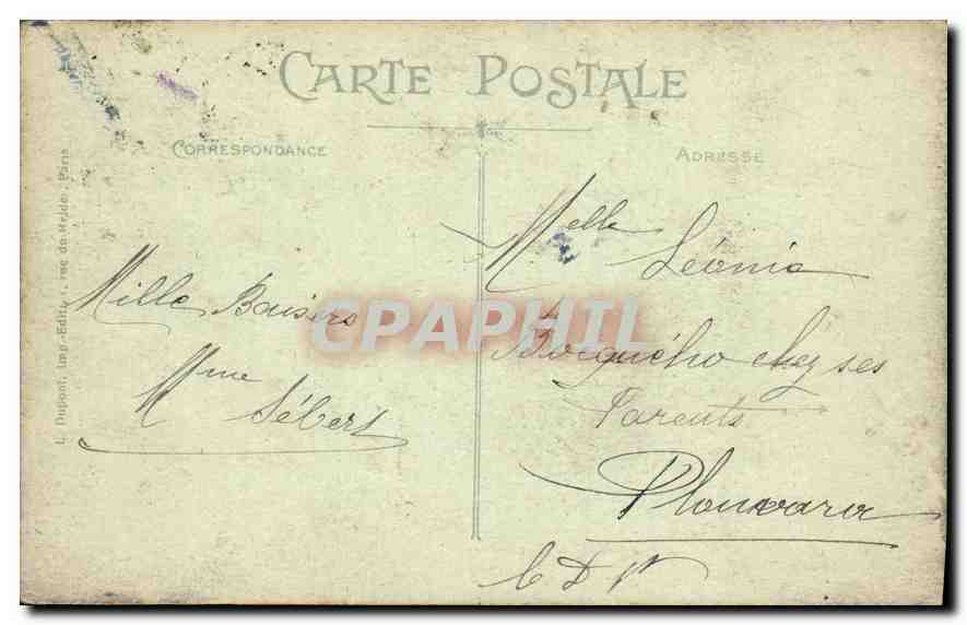 CPA Paris Las Buttes Chaumont Entree du Pont Suspendu — Rückseite