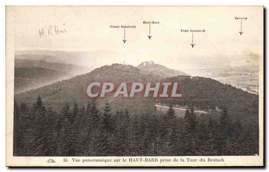 CPA Vue panoramique sur le Haut Barr prise de la Tour du Brotsch 
