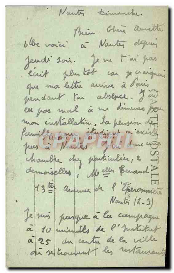 CPA Nantes Entree du Chateau  — Rückseite