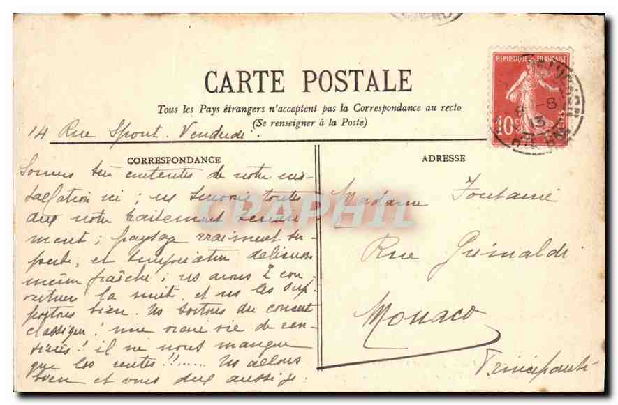 CPA Environs de Luchon La Vierge de la Vallee du Lys  — Rückseite