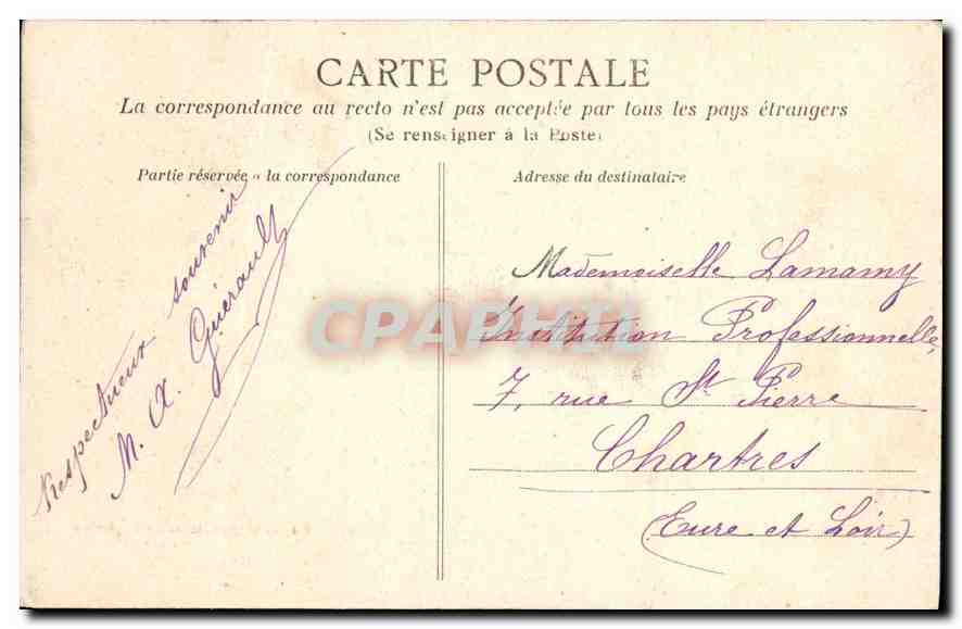 CPA Nantes Un coin du Jardin des Plantes  — Rückseite