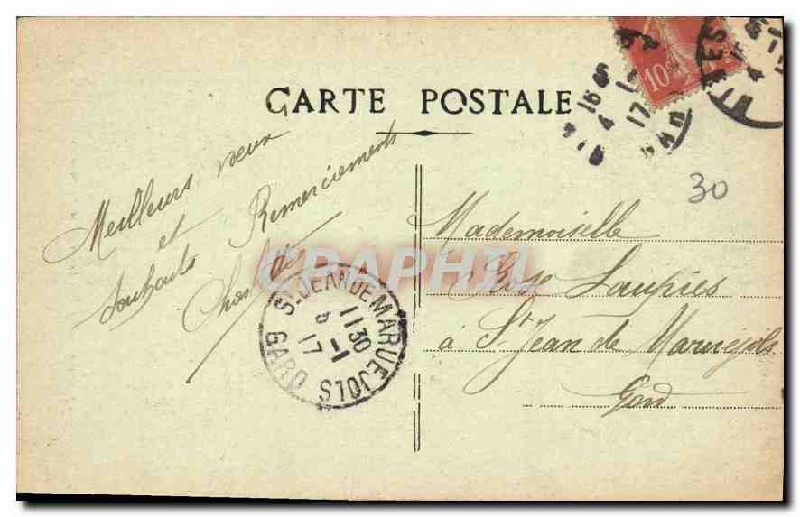 Les jardins de la Fontaine (La Cascade) — Sèvres — éditeur non identifié, n° de série 2 — Rückseite