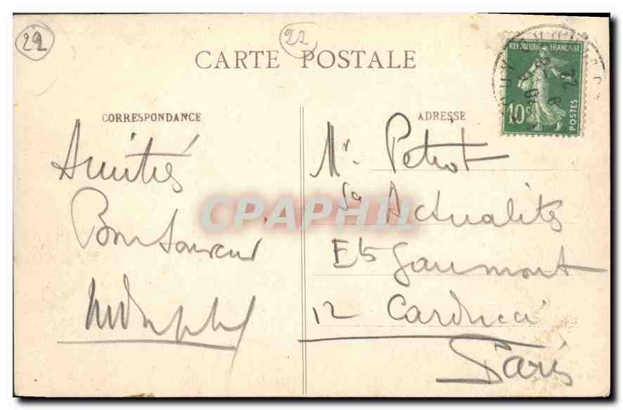 CPA Le Cap Frehel C du N Le Fort Lalatte et Anse dea Sevignes  — Rückseite