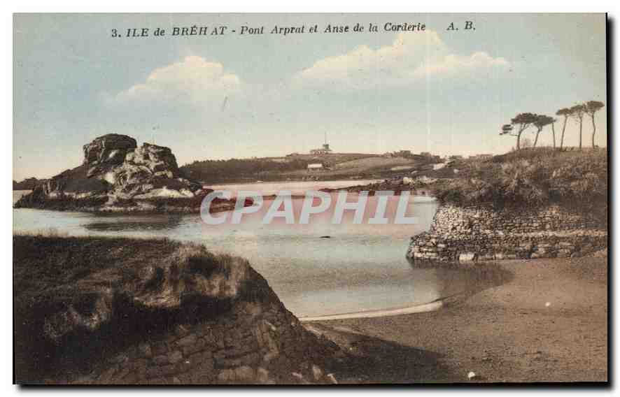 CPA Ile de Brehat Pont Arprat et Anse de la Corderie 