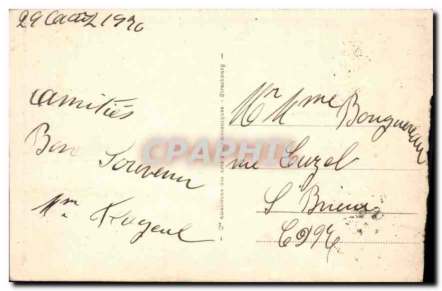 CPA St Malo La Grande rue et le Clocher de la Cathedrale  — Verso